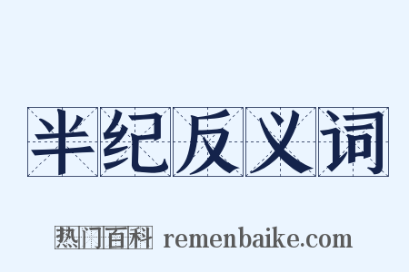 半纪反义词是什么意思的图片